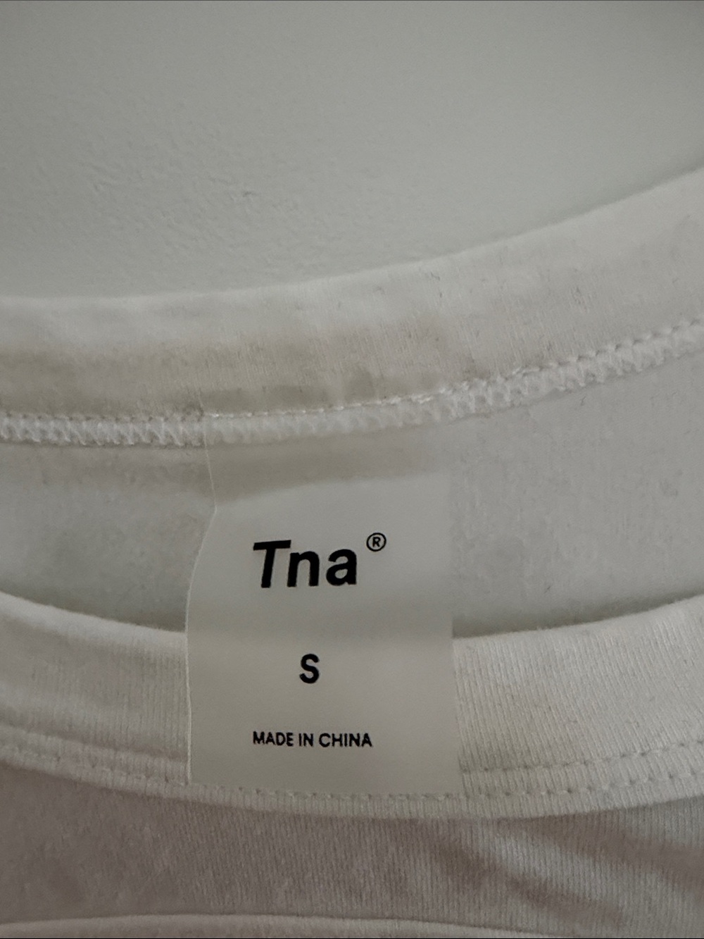 Aritzia White Short Sleeve Tee with Front Cutout - Picture 2 of 5